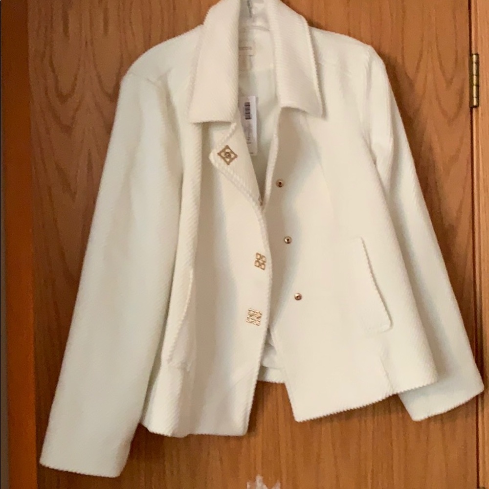 Chico’s off white corduroy jack